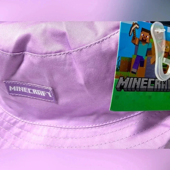 Lilac - Minecraft Reversible Bucket Hat For Kids. One Size Fits Most. - Picture 7 of 12